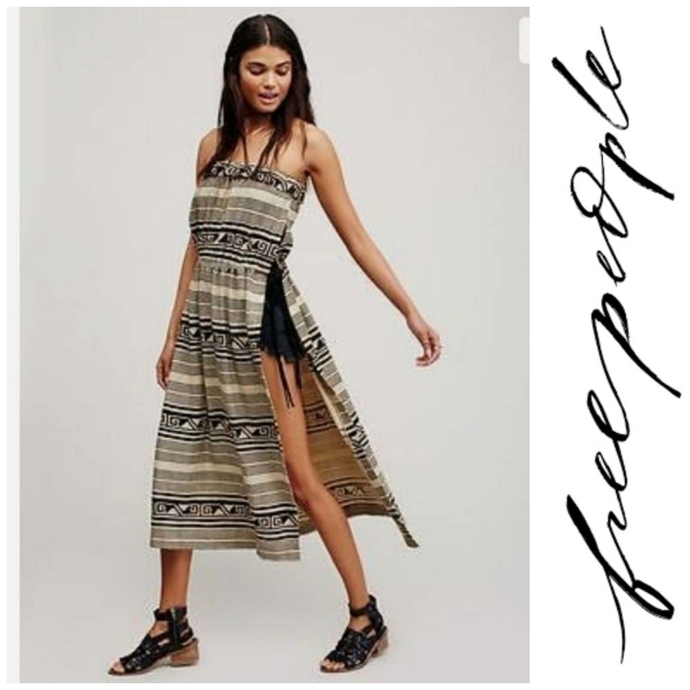 Free People Dress Tunic Top  Aztec Madagascar Cover-Up NWT
